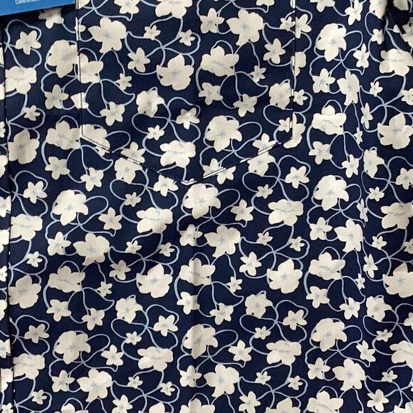 NAUTICA MENS STRETCH PERFORMANCE BUTTON DOWN COLLAR SHIRT ESTATE BLUE FLORAL SM - Picture 5 of 6